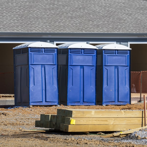 how often are the porta potties cleaned and serviced during a rental period in Grand River IA